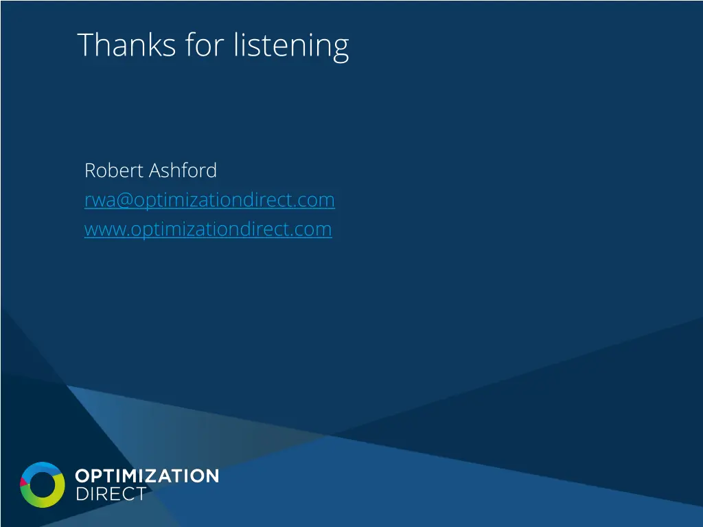 thanks for listening