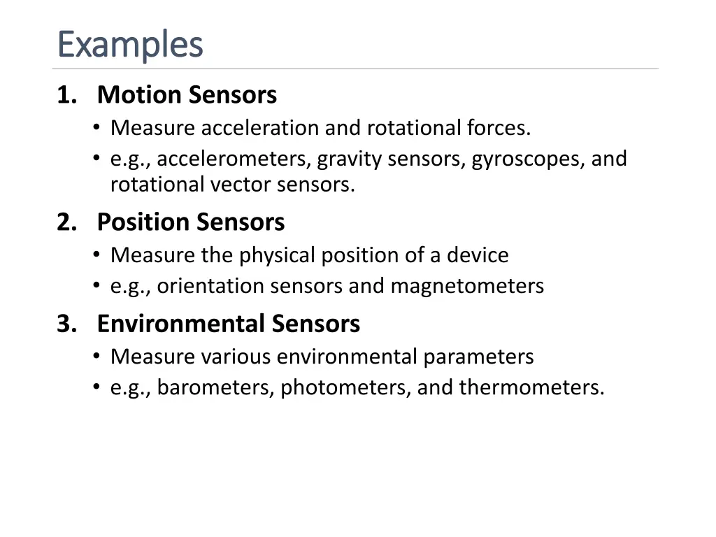 examples examples