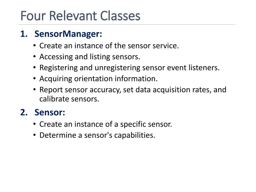 four relevant classes four relevant classes
