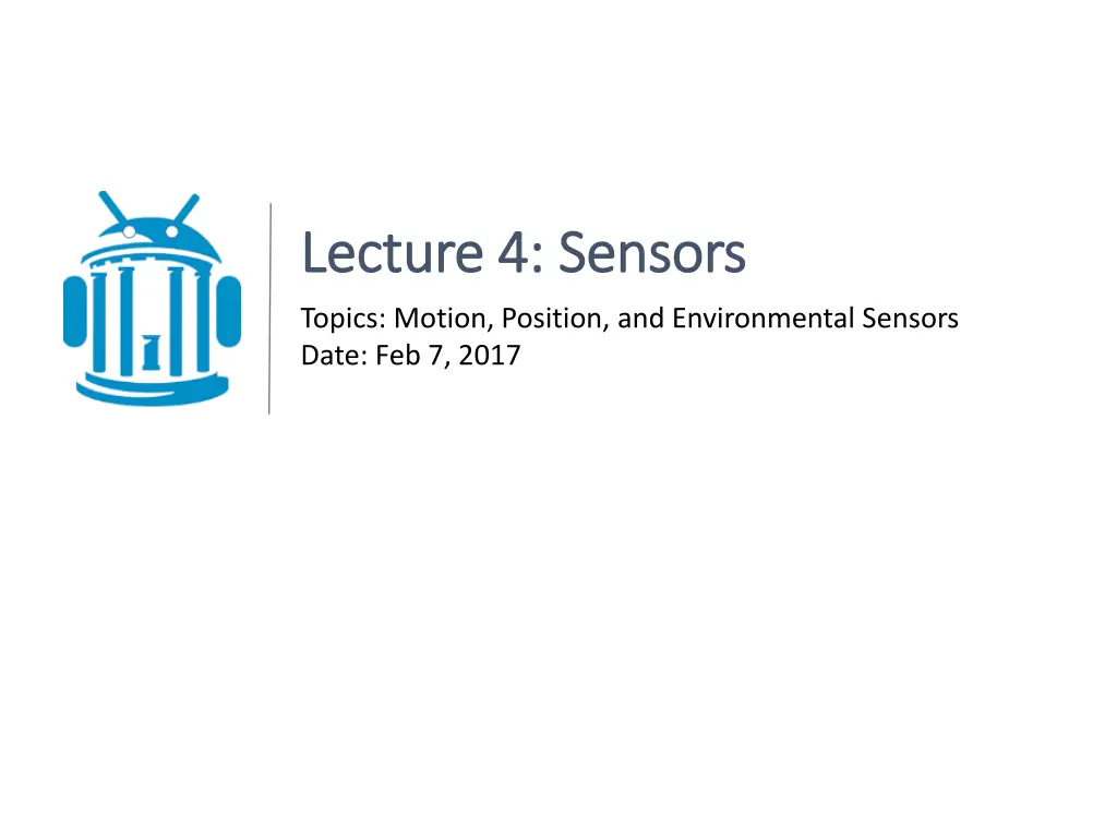 lecture 4 lecture 4 sensors