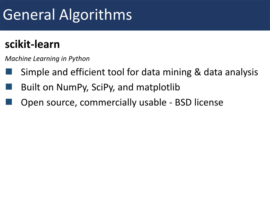 general algorithms