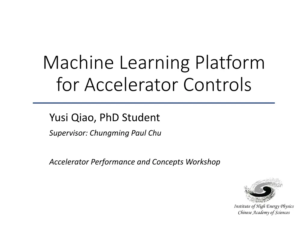 machine learning platform for accelerator controls