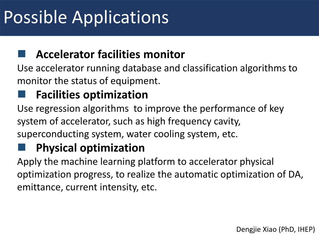 possible applications