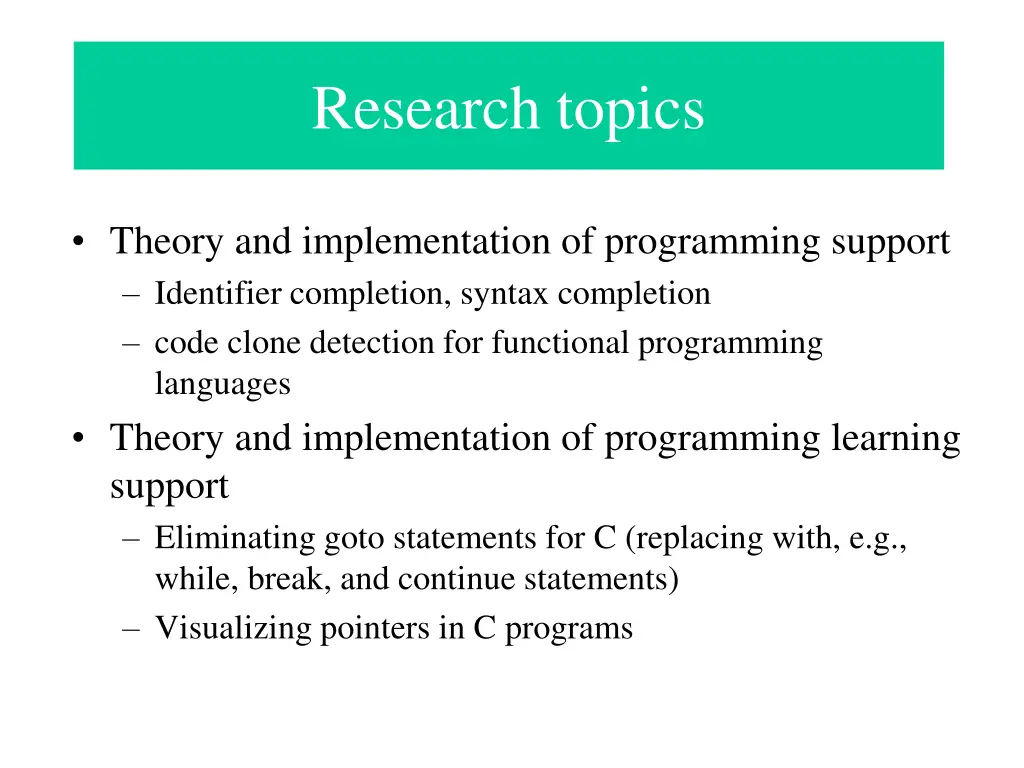 research topics