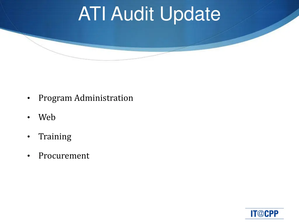 ati audit update