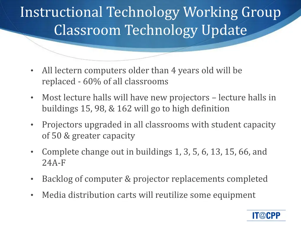 instructional technology working group classroom 1