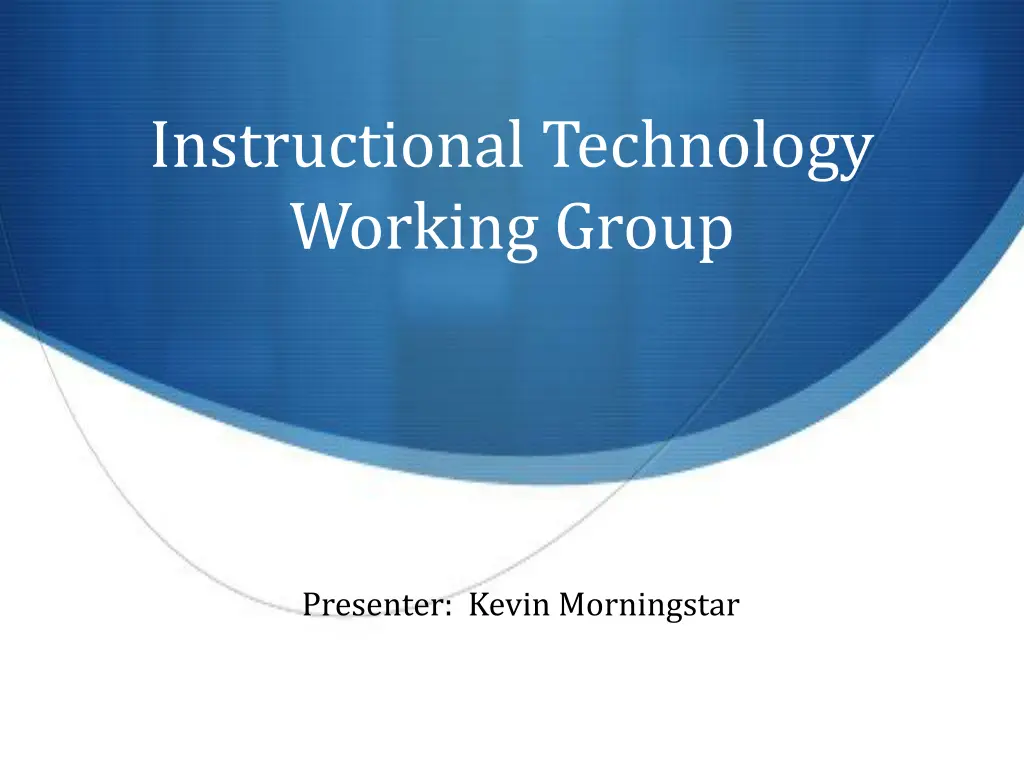 instructional technology working group