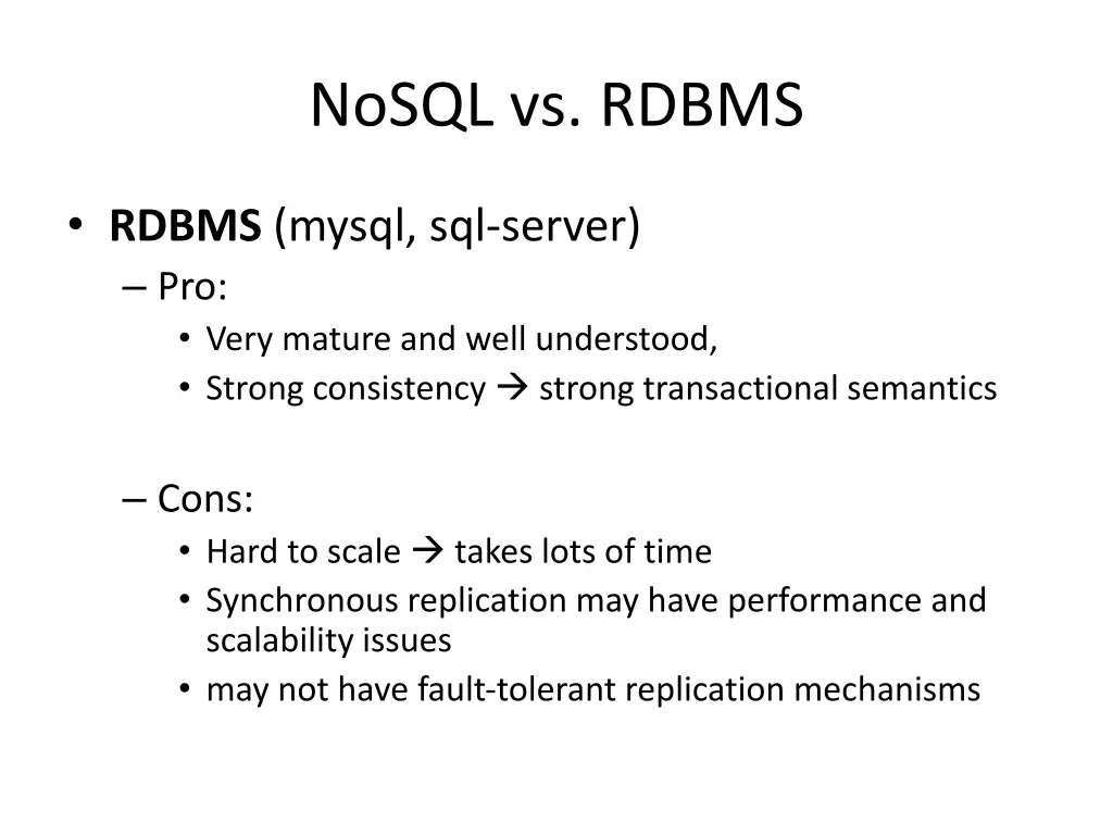 nosql vs rdbms 1