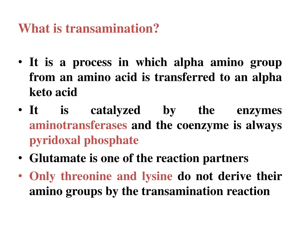 what is transamination
