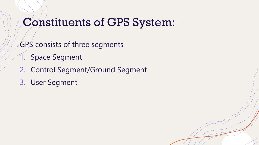 constituents of gps system