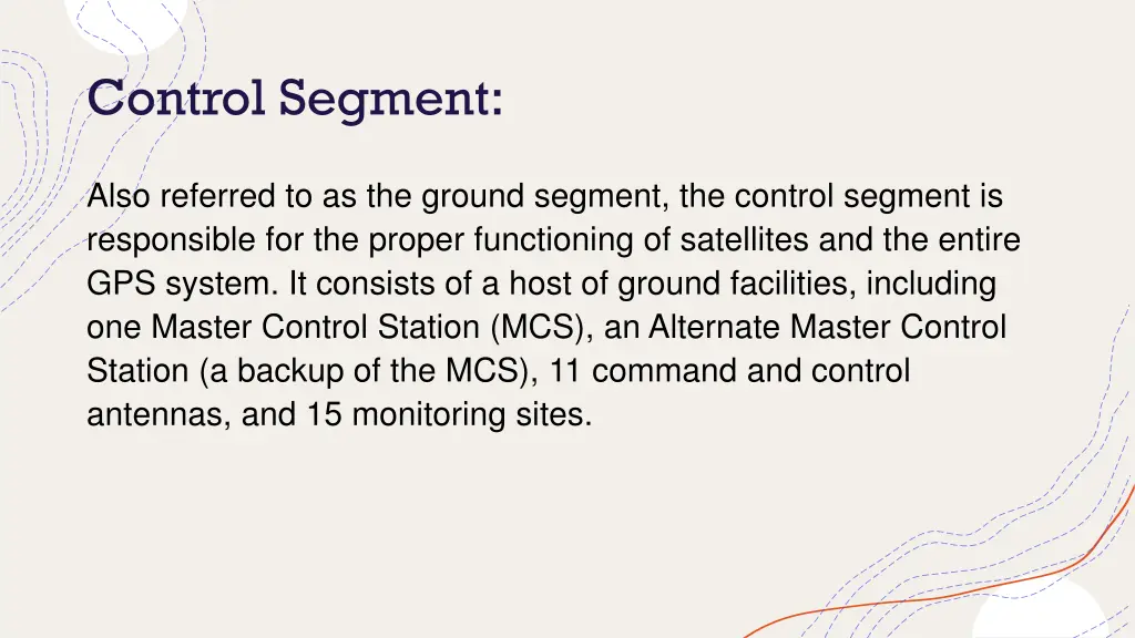 control segment