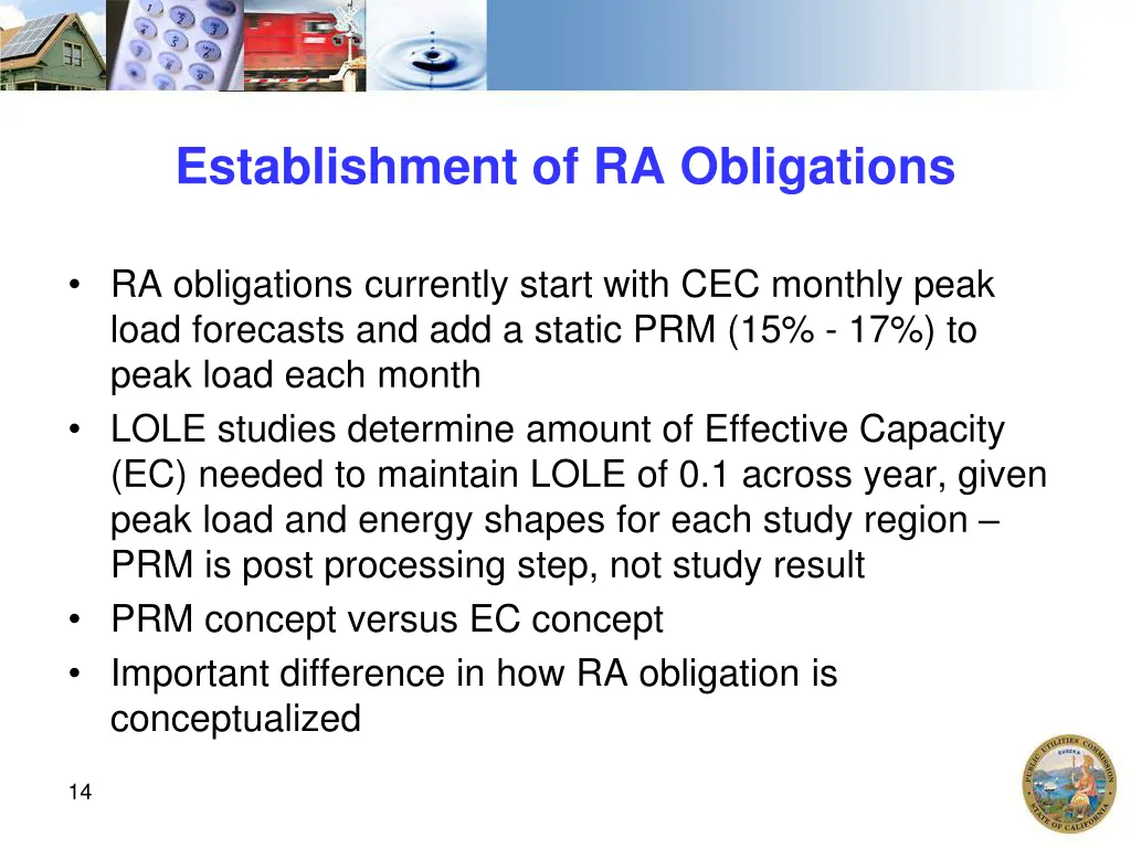 establishment of ra obligations