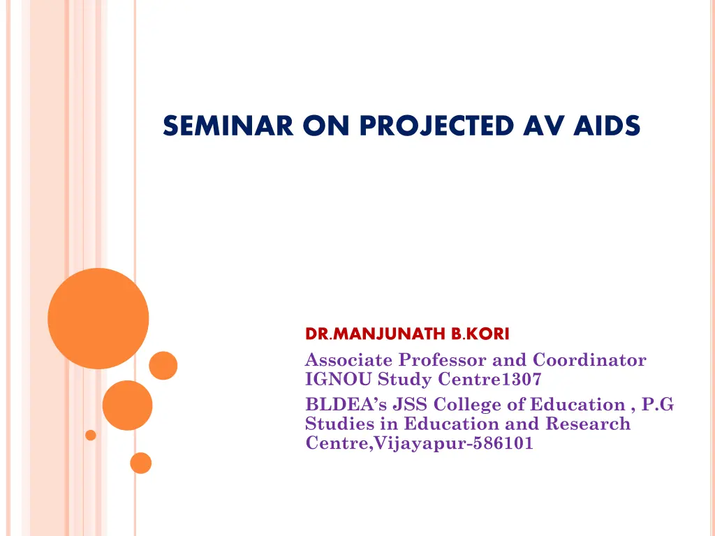 seminar on projected av aids