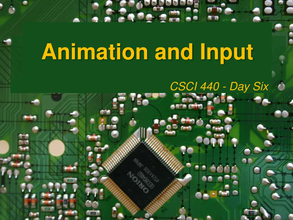 animation and input