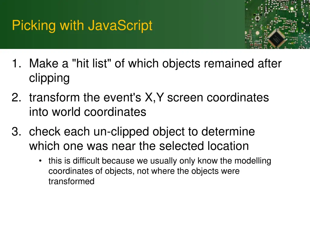 picking with javascript