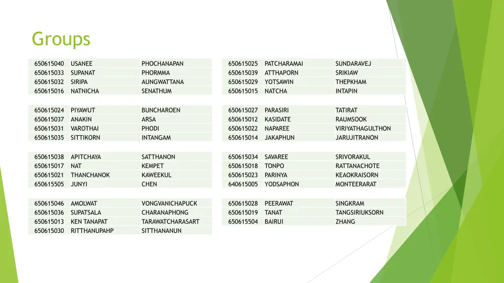 groups