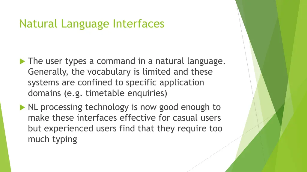 natural language interfaces