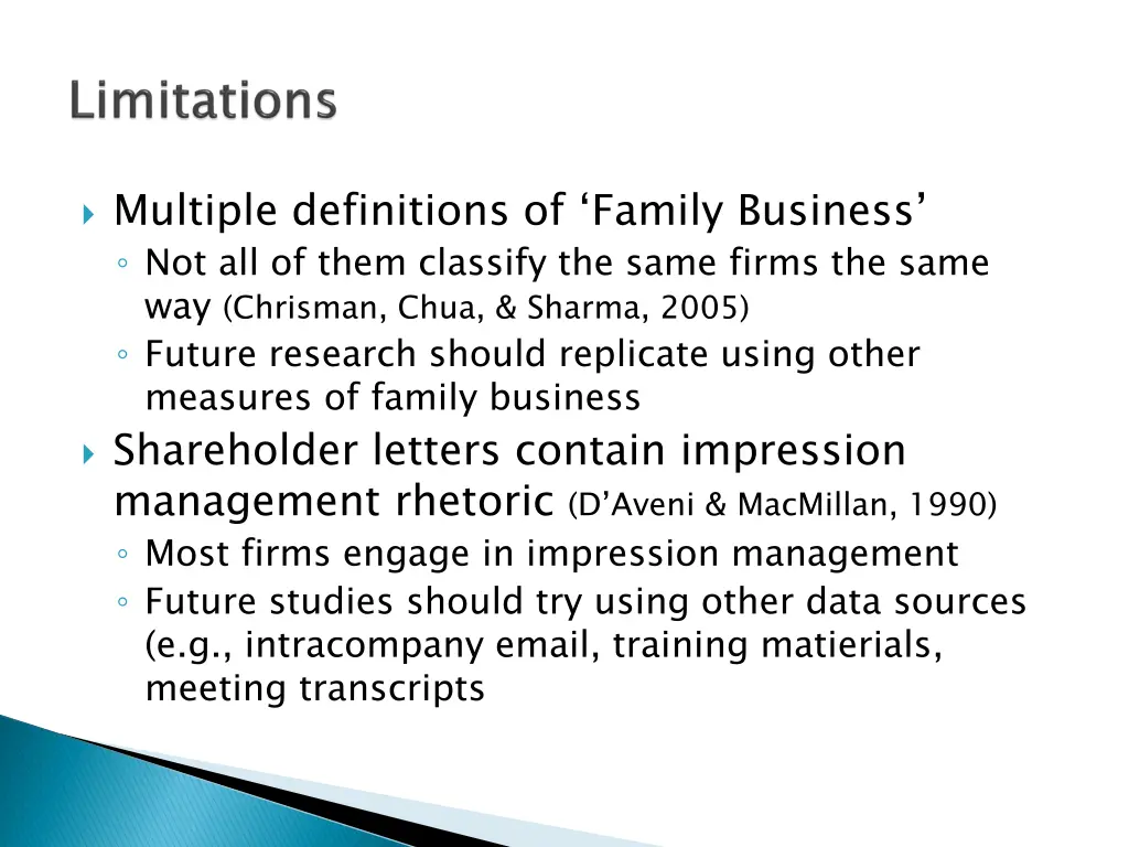 multiple definitions of family business