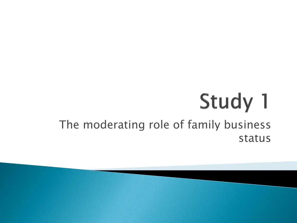 the moderating role of family business
