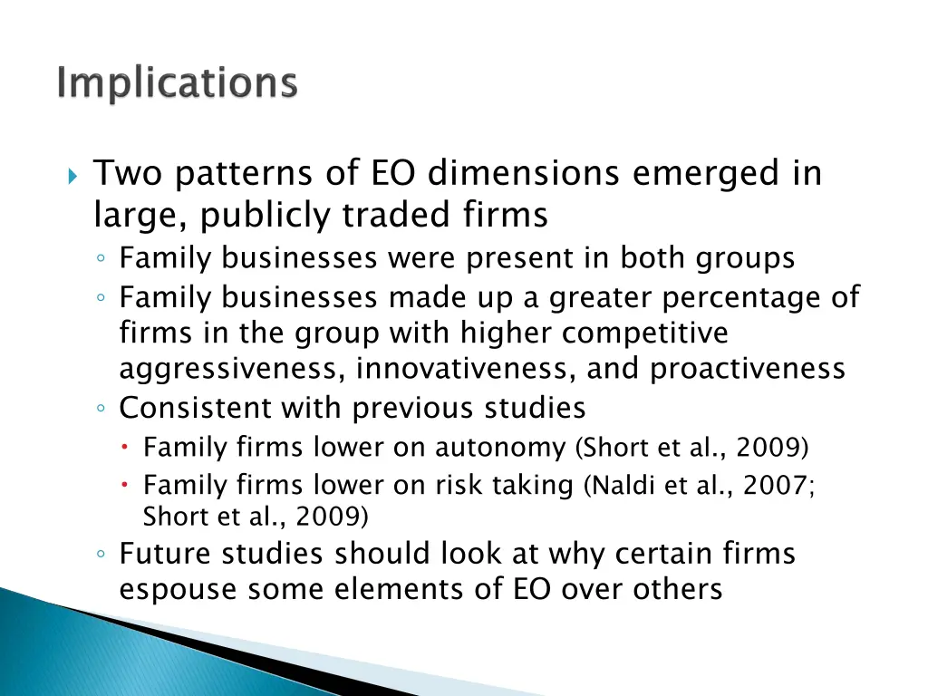 two patterns of eo dimensions emerged in large