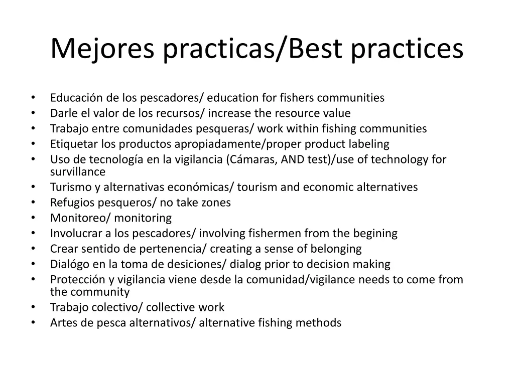 mejores practicas best practices