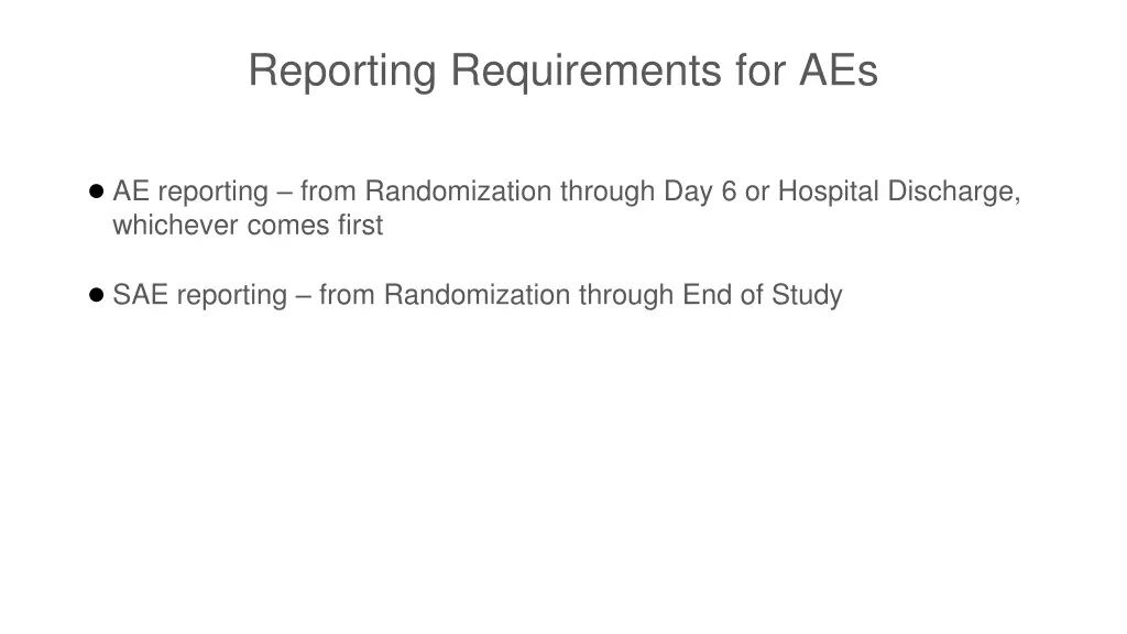 reporting requirements for aes