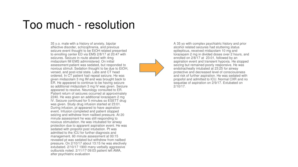 too much resolution