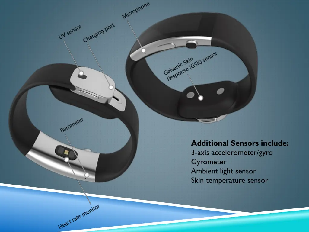additional sensors include 3 axis accelerometer