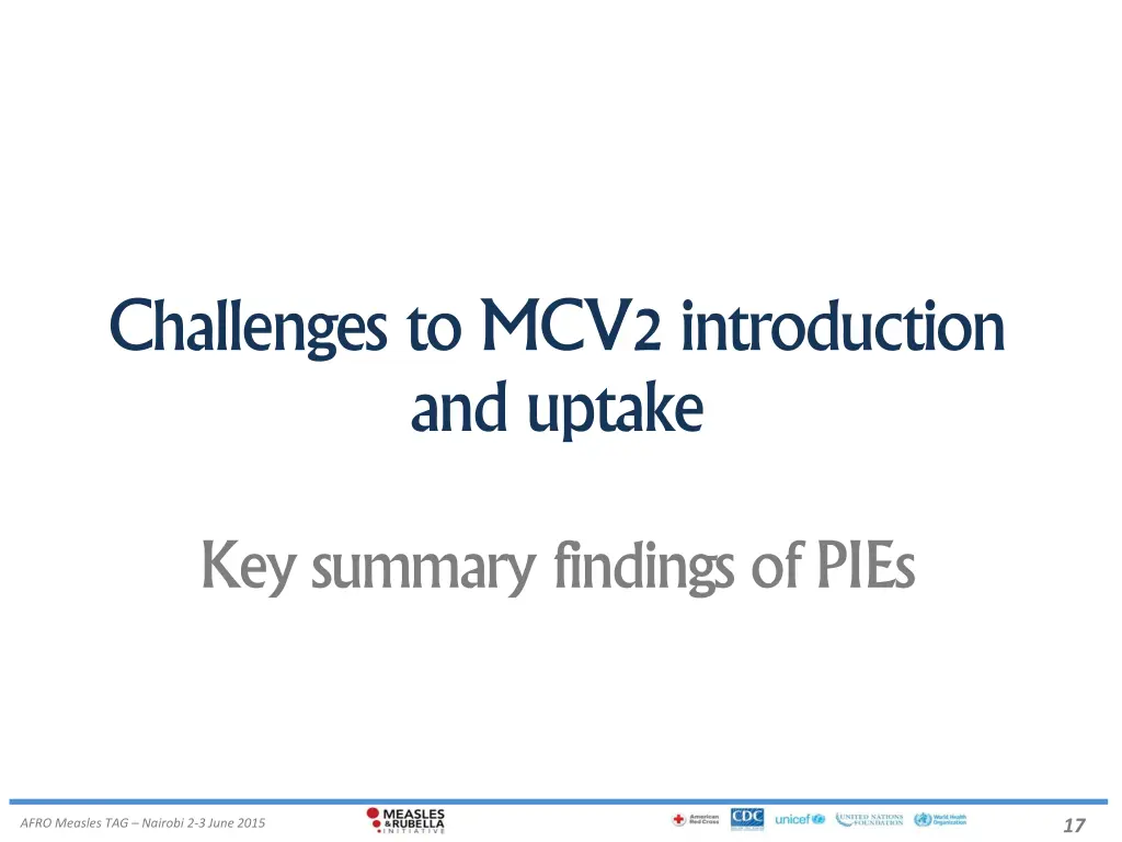 challenges to mcv2 introduction and uptake