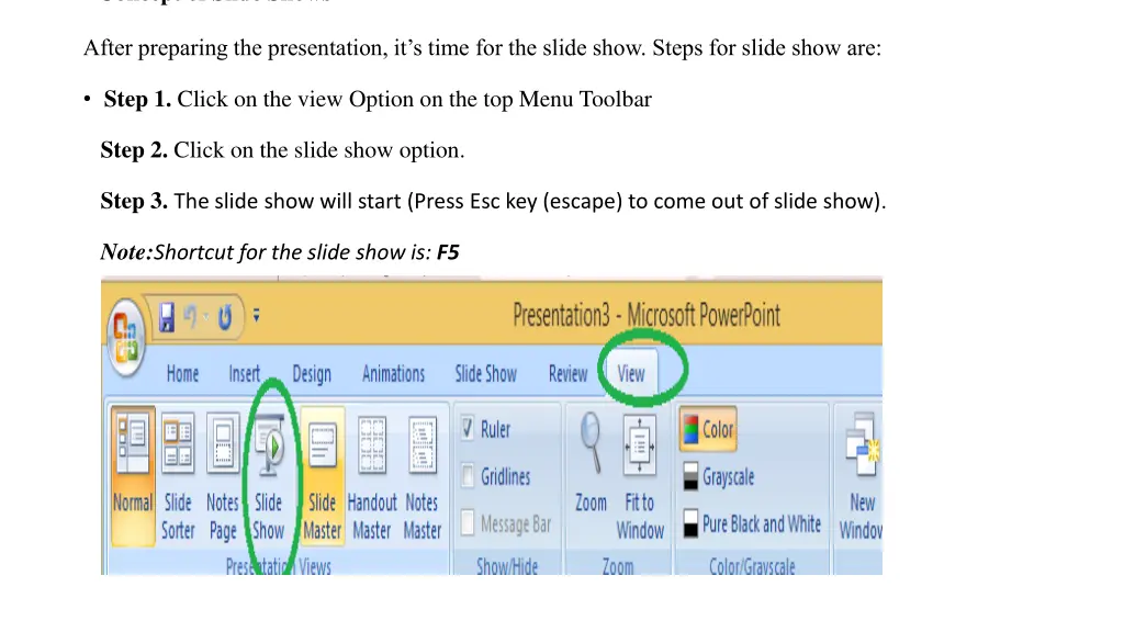 concept of slide shows