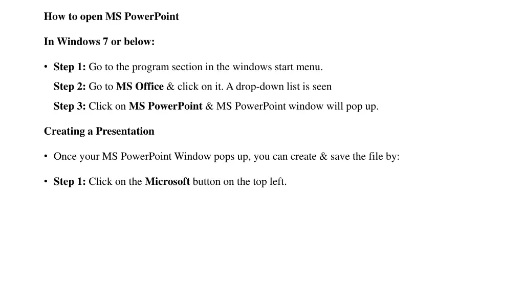 how to open ms powerpoint