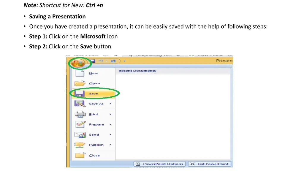 note shortcut for new ctrl n