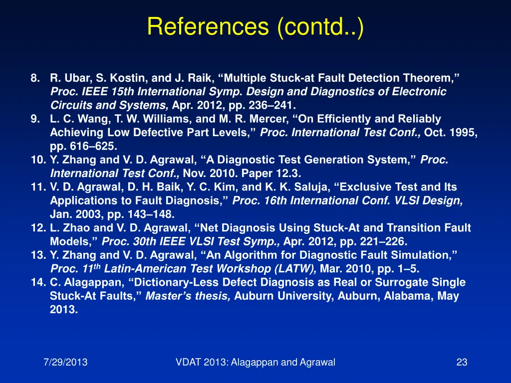 references contd