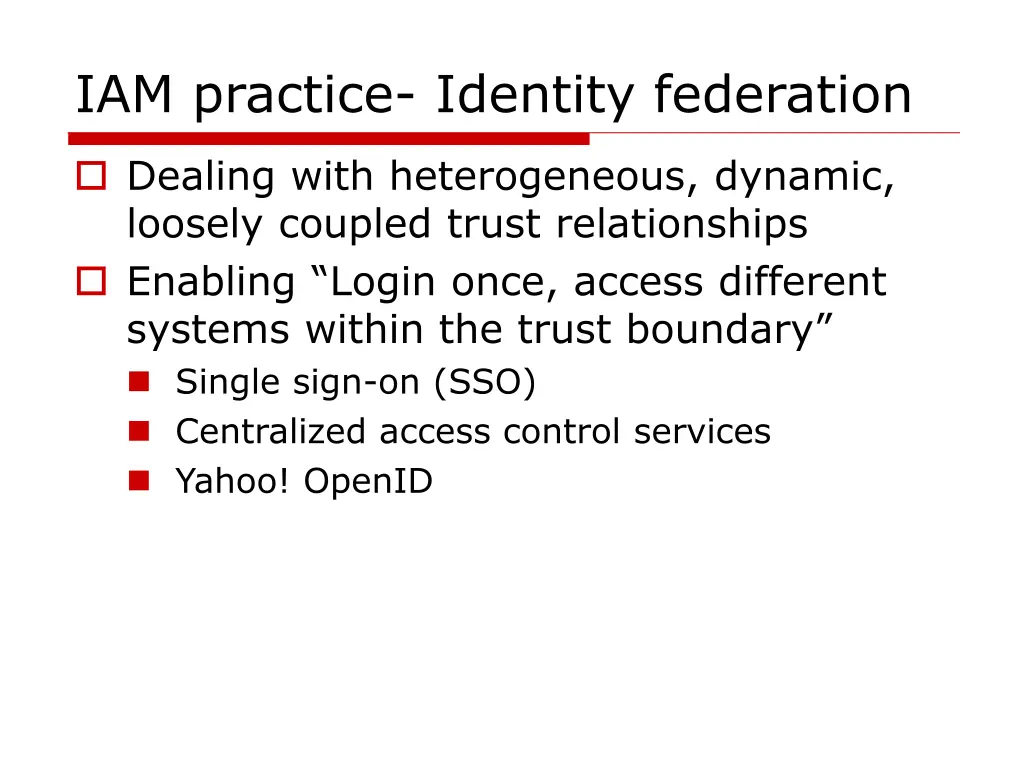 iam practice identity federation