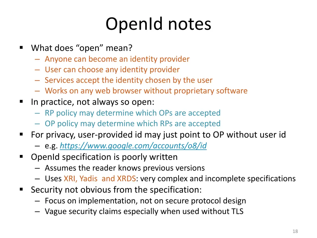 openid notes