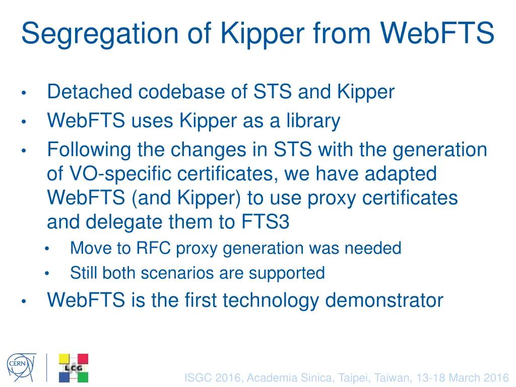 segregation of kipper from webfts