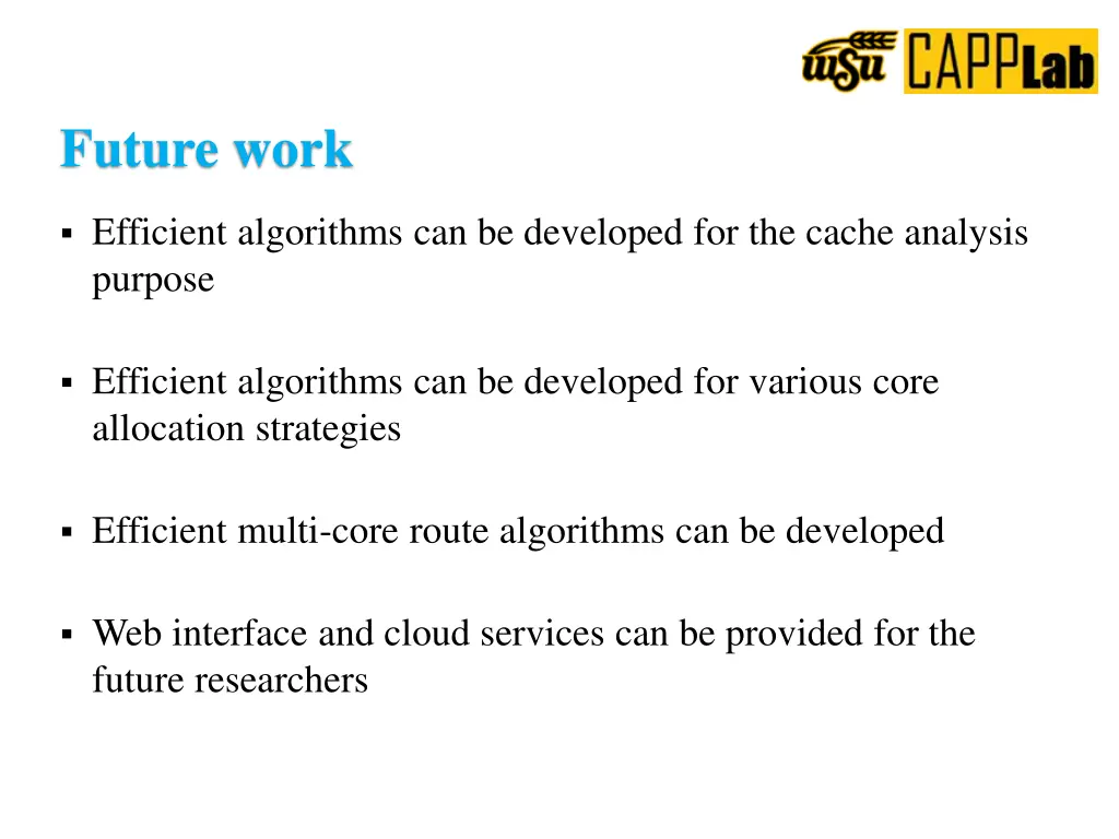 future work