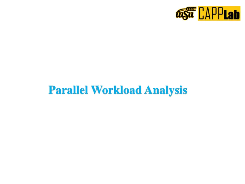 parallel workload analysis