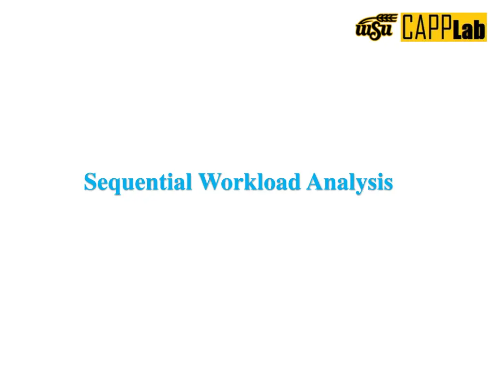 sequential workload analysis