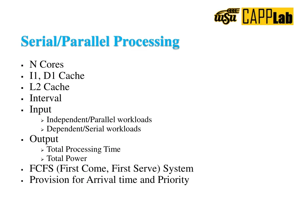 serial parallel processing