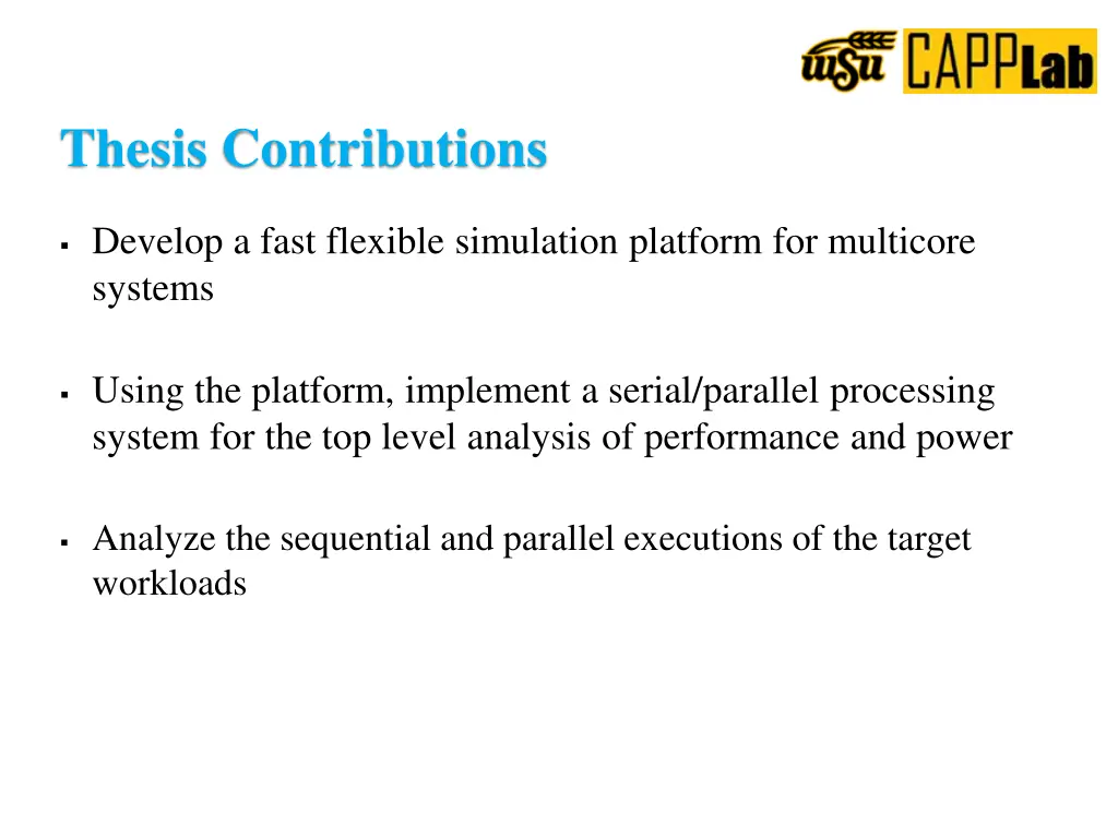 thesis contributions