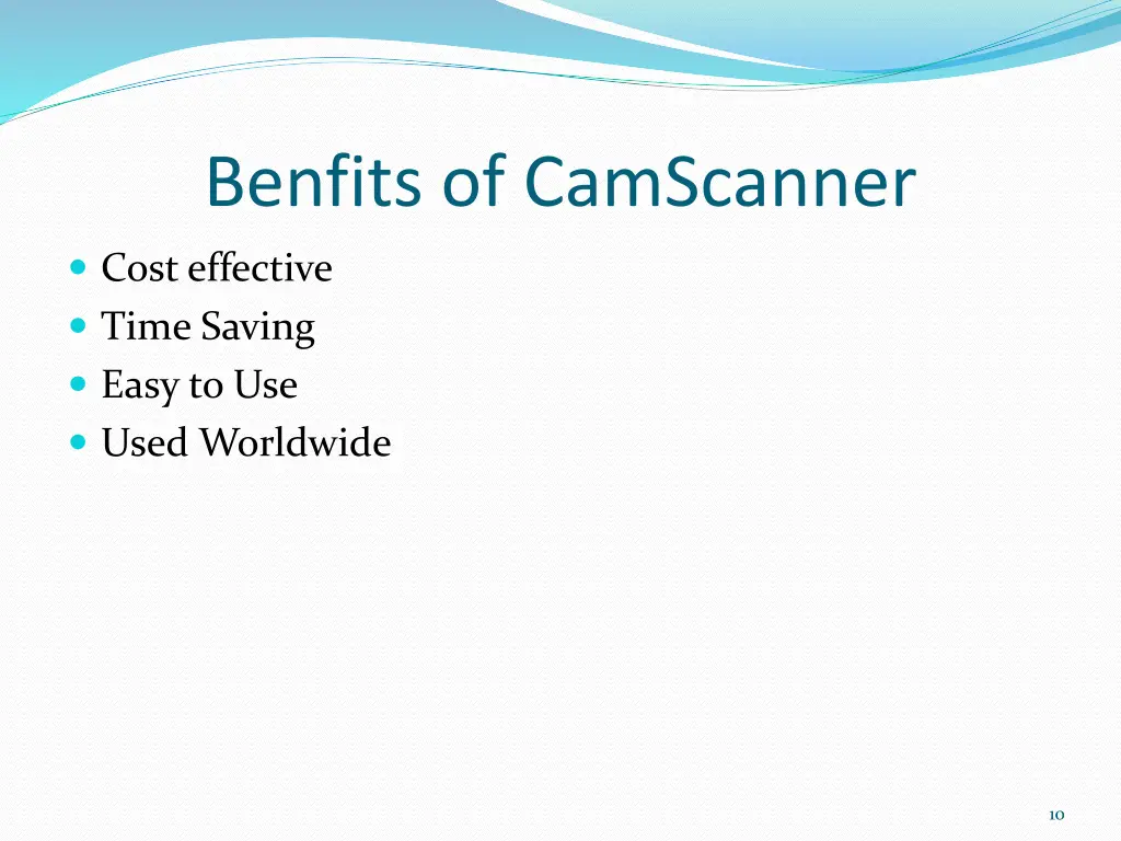benfits of camscanner