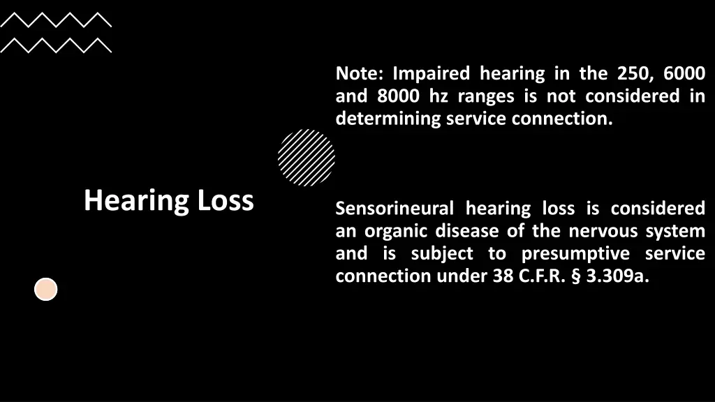 note impaired hearing in the 250 6000 and 8000