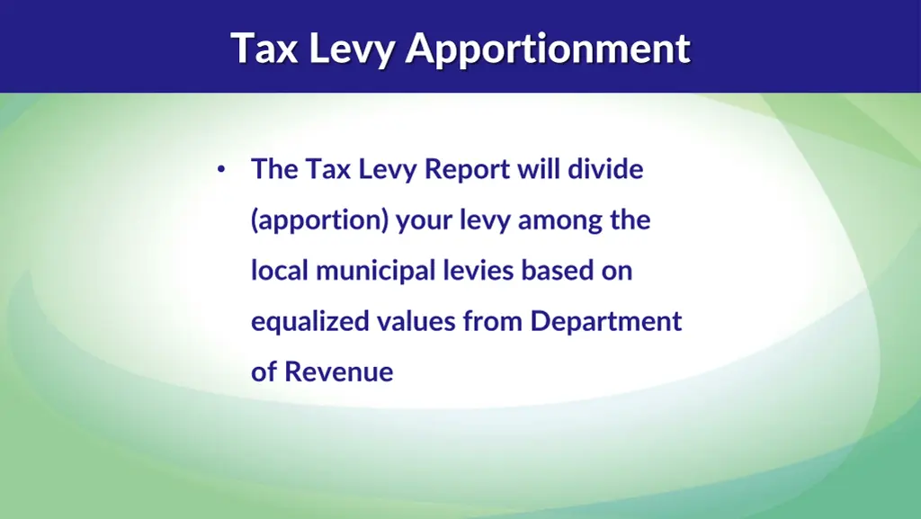 tax levy apportionment