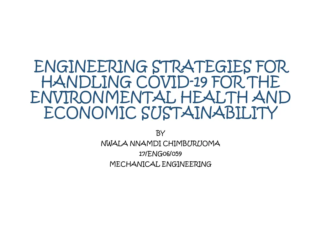 engineering strategies for handling covid