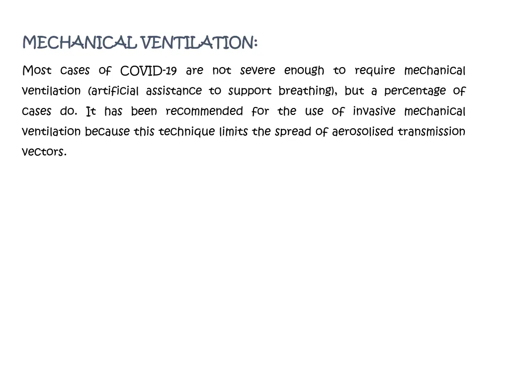 mechanical mechanical ventilation