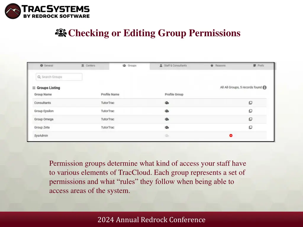 checking or editing group permissions