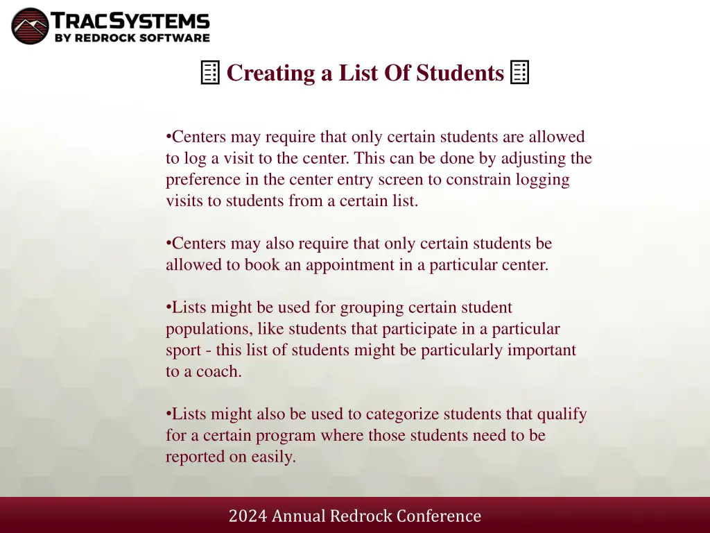 creating a list of students