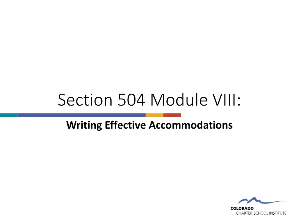 section 504 module viii