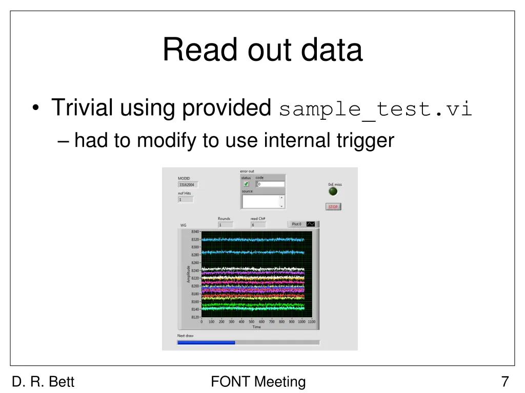 read out data